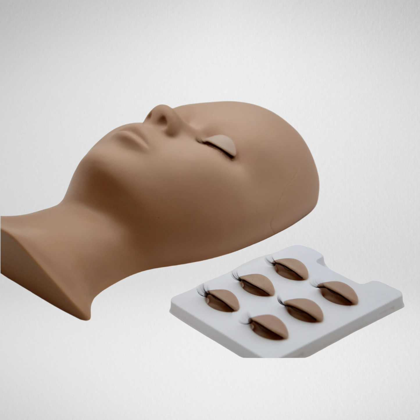 Oefenhoofd wimpers incl. 4 st. oefen oogleden