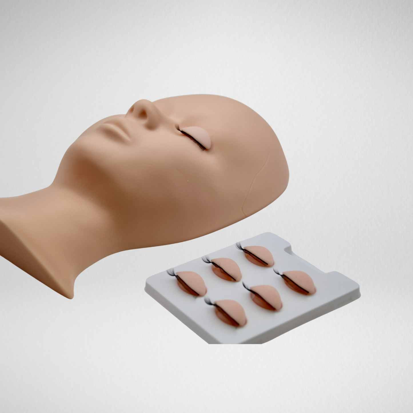 Oefenhoofd wimpers incl. 4 st. oefen oogleden